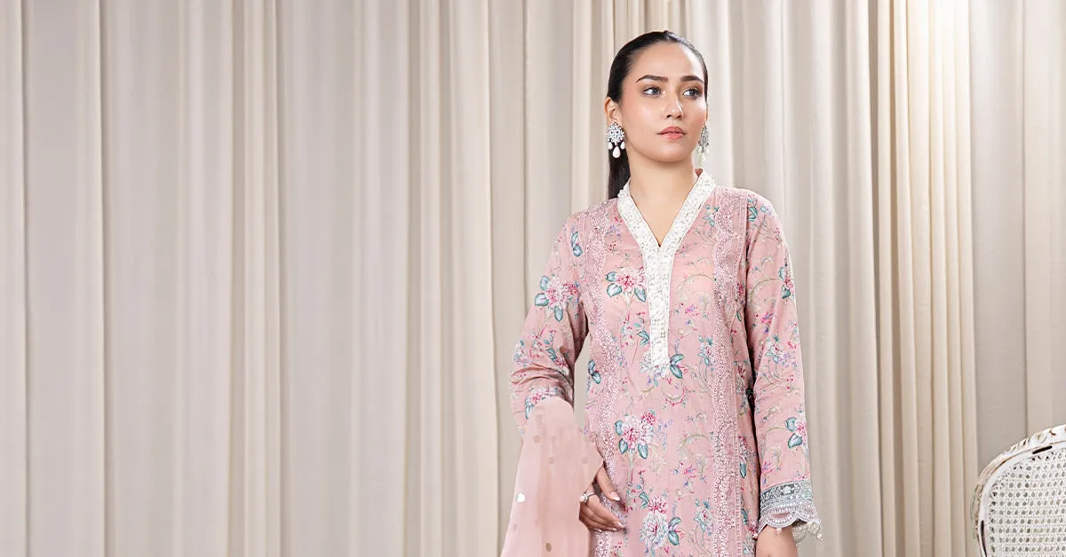 3 Piece Printed Lawn Suit | DW-EF24-101