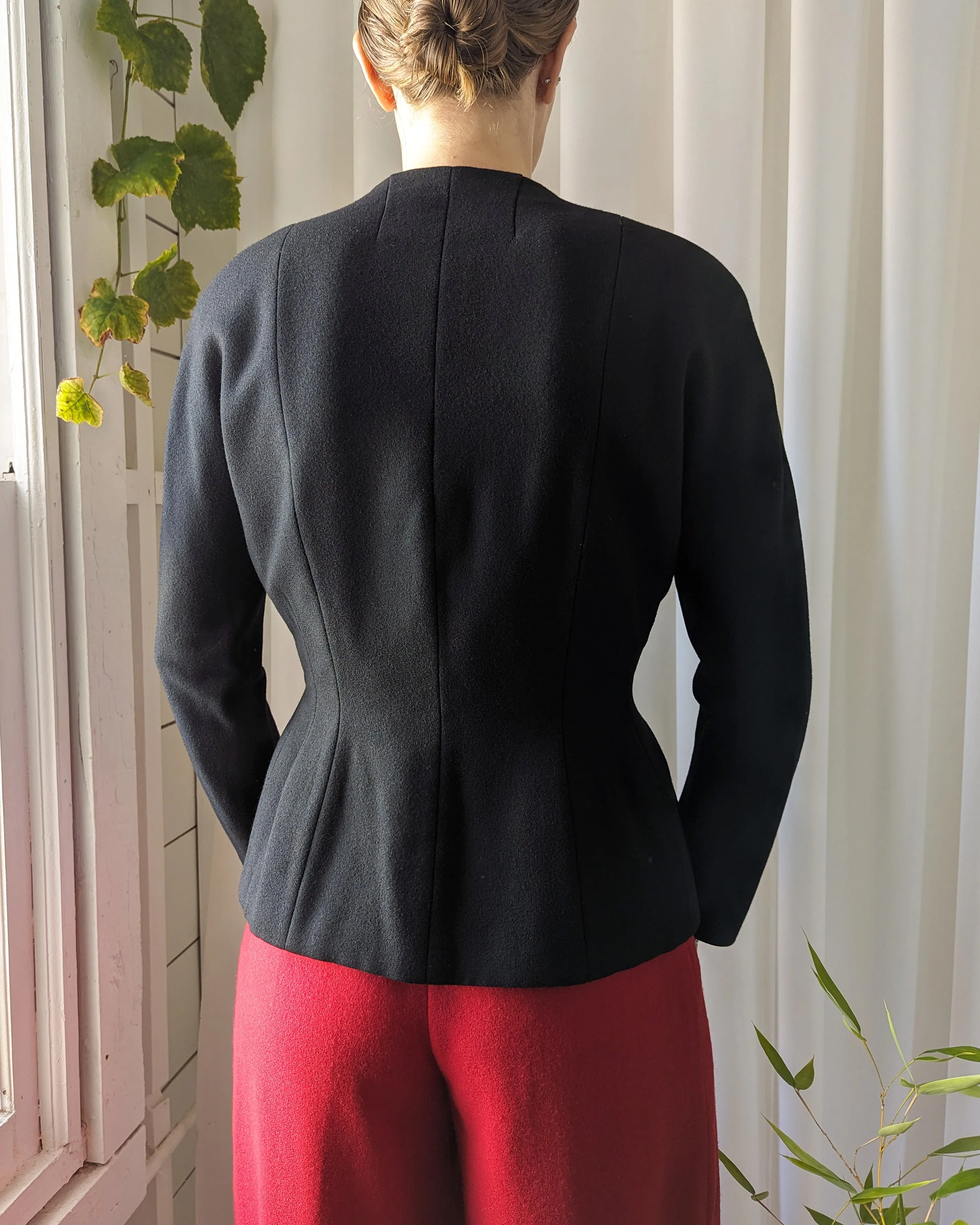 50s Jacques Fath Wool Blazer | S-M