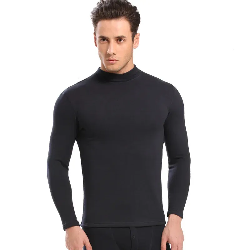 Alr™ Men's Thermal Underwear Set - Fleece-Lined Cotton Long Johns, Dark Gray