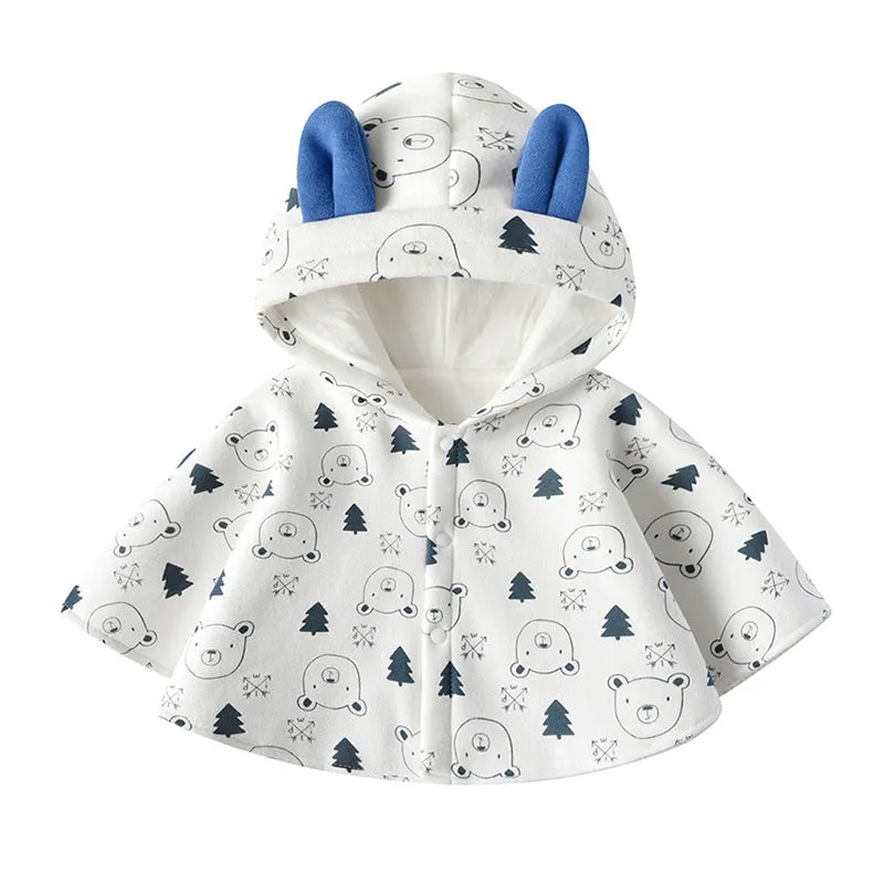 Baby Cartoon Bear Print Pattern Thickened Cape Cute Shawl by MyKids-USA™