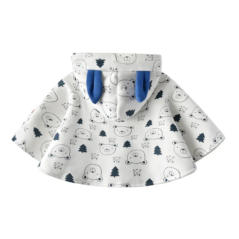 Baby Cartoon Bear Print Pattern Thickened Cape Cute Shawl by MyKids-USA™