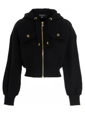 Balmain Cropped Bomber Jacket