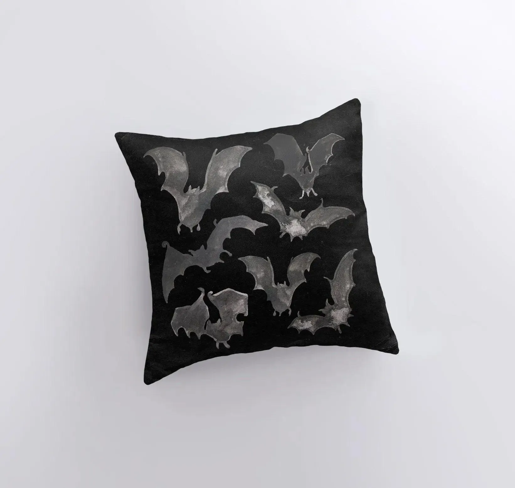 Bats on Black Pillow Cover | Fall Décor | Farmhouse Pillows | Country Décor | Fall Throw Pillows | Cute Throw Pillows | Bat Art by UniikPillows