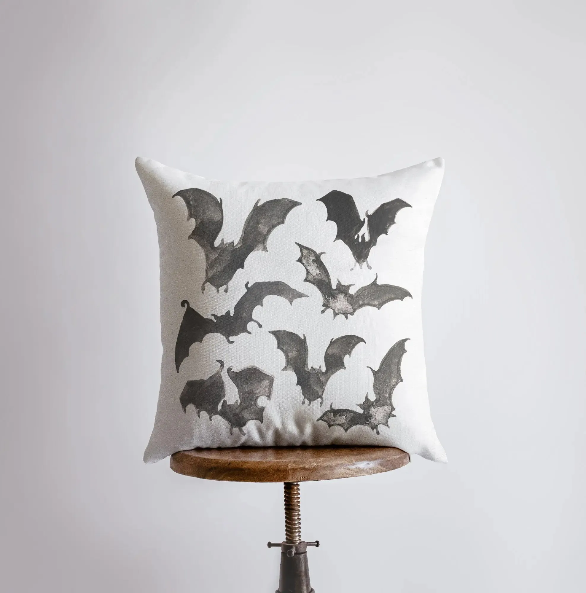 Bats on White Pillow Cover | Fall Décor | Farmhouse Pillows | Country Décor | Fall Throw Pillows | Cute Throw Pillows | Bat Art