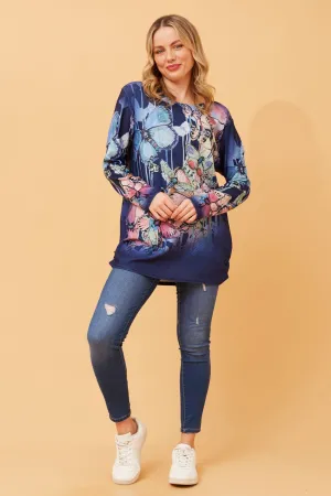 BEAU BUTTERFLY PRINT TOP