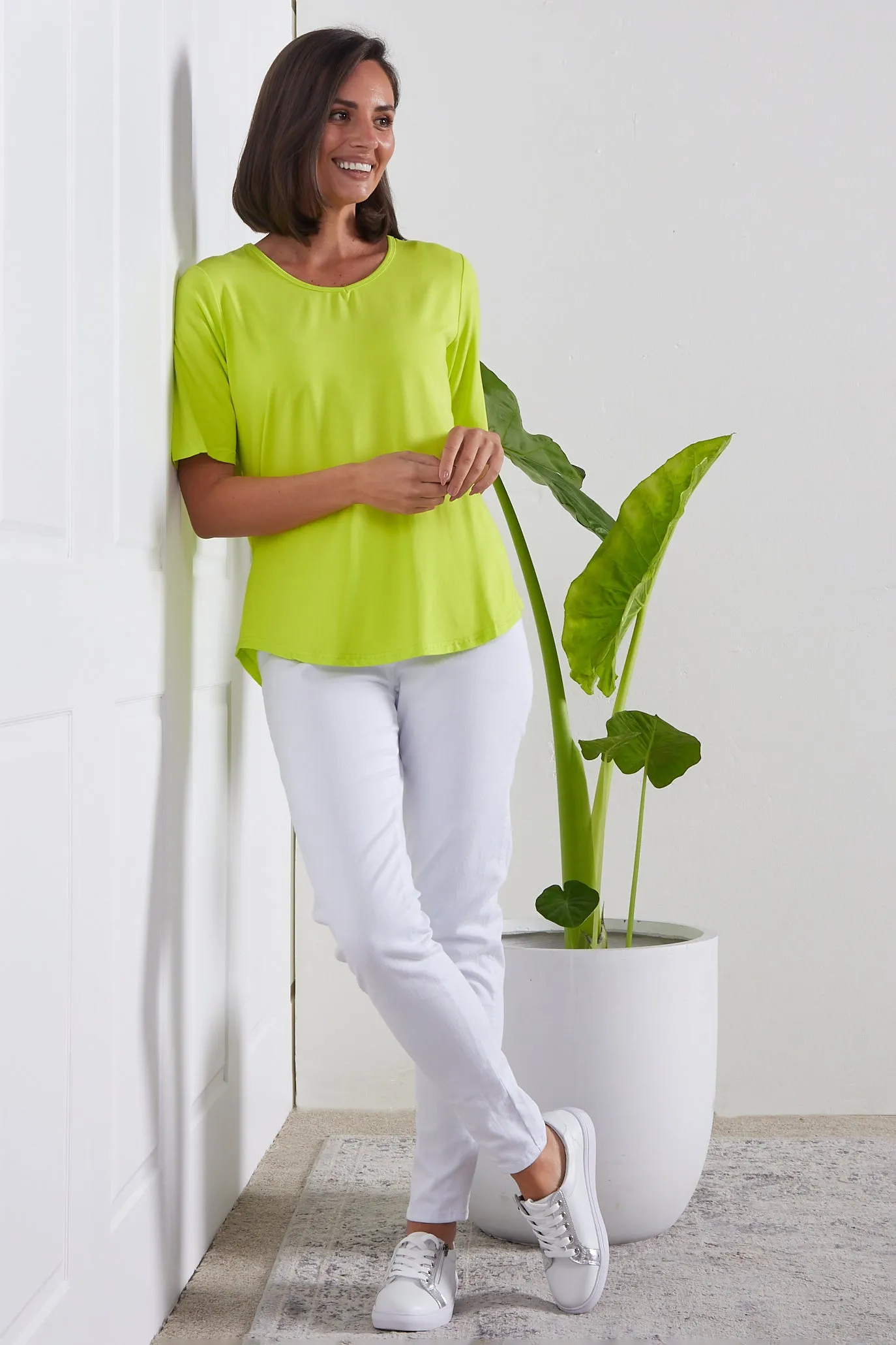 Belinda Modal Tee - Neon Citrus