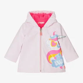 Billieblush Girls Pink Unicorn Raincoat - 6M