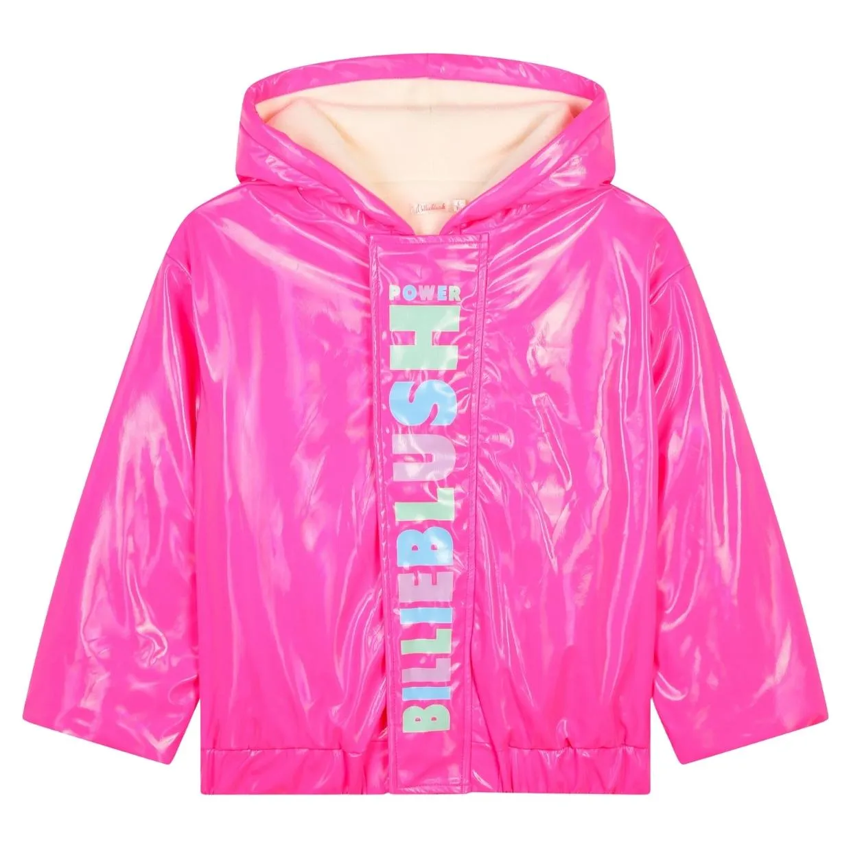 Billieblush Kids Pink Shinny Hooded Raincoat