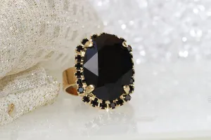 BLACK STONE RING