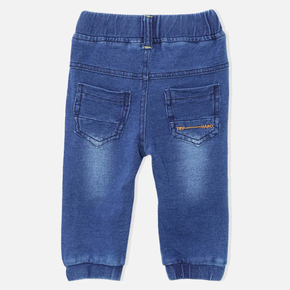 Blue Slim Fit Denim Pants