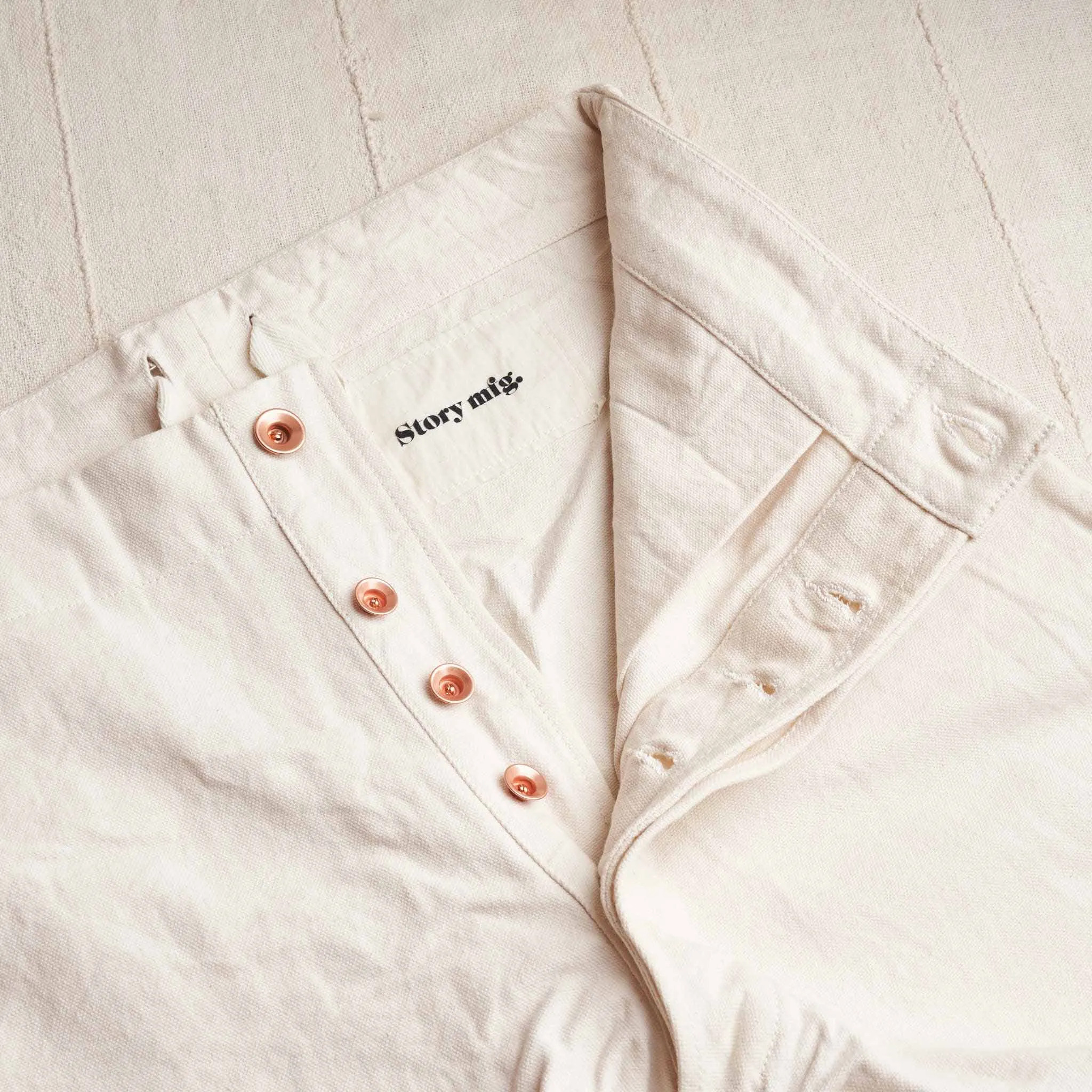 British Jeans, Undyed Organic Cotton Canvas