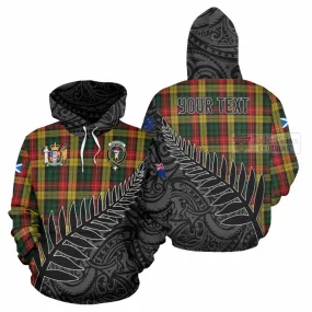 Buchanan Crest Tartan Hoodie with New Zealand Silver Fern Half Style