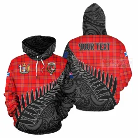 Burnett Crest Tartan Hoodie with New Zealand Silver Fern Half Style