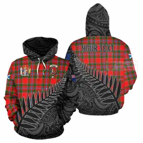 Butter Crest Tartan Hoodie with New Zealand Silver Fern Half Style