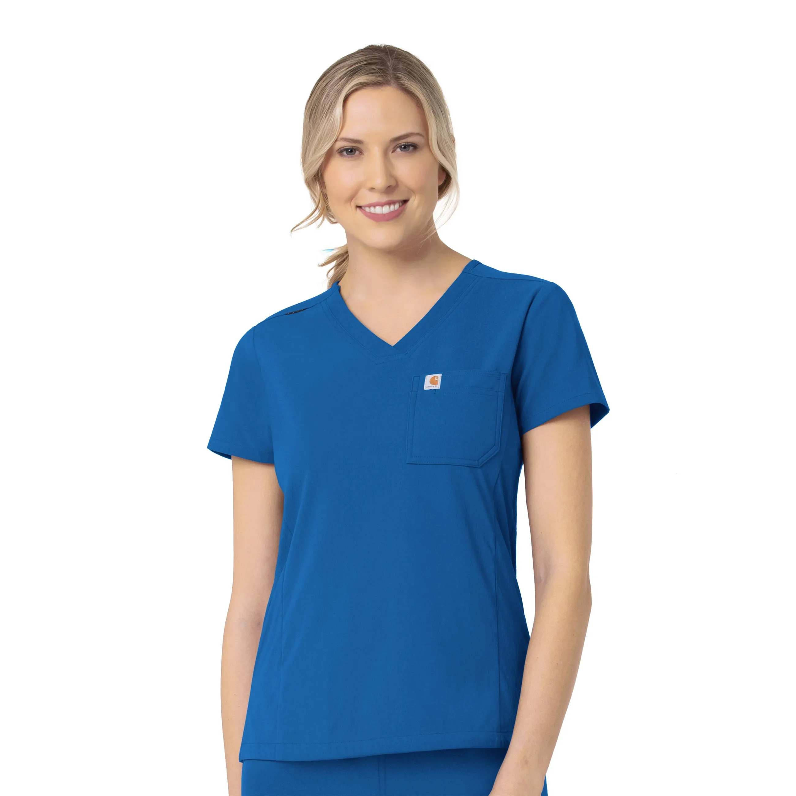 Carhartt Rugged Flex Peak Women's Tuck-In Scrub Top - Royal