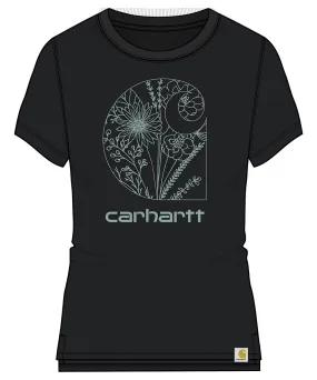 Carhartt Women's Relaxed Fit Floral Print T-shirt - Black