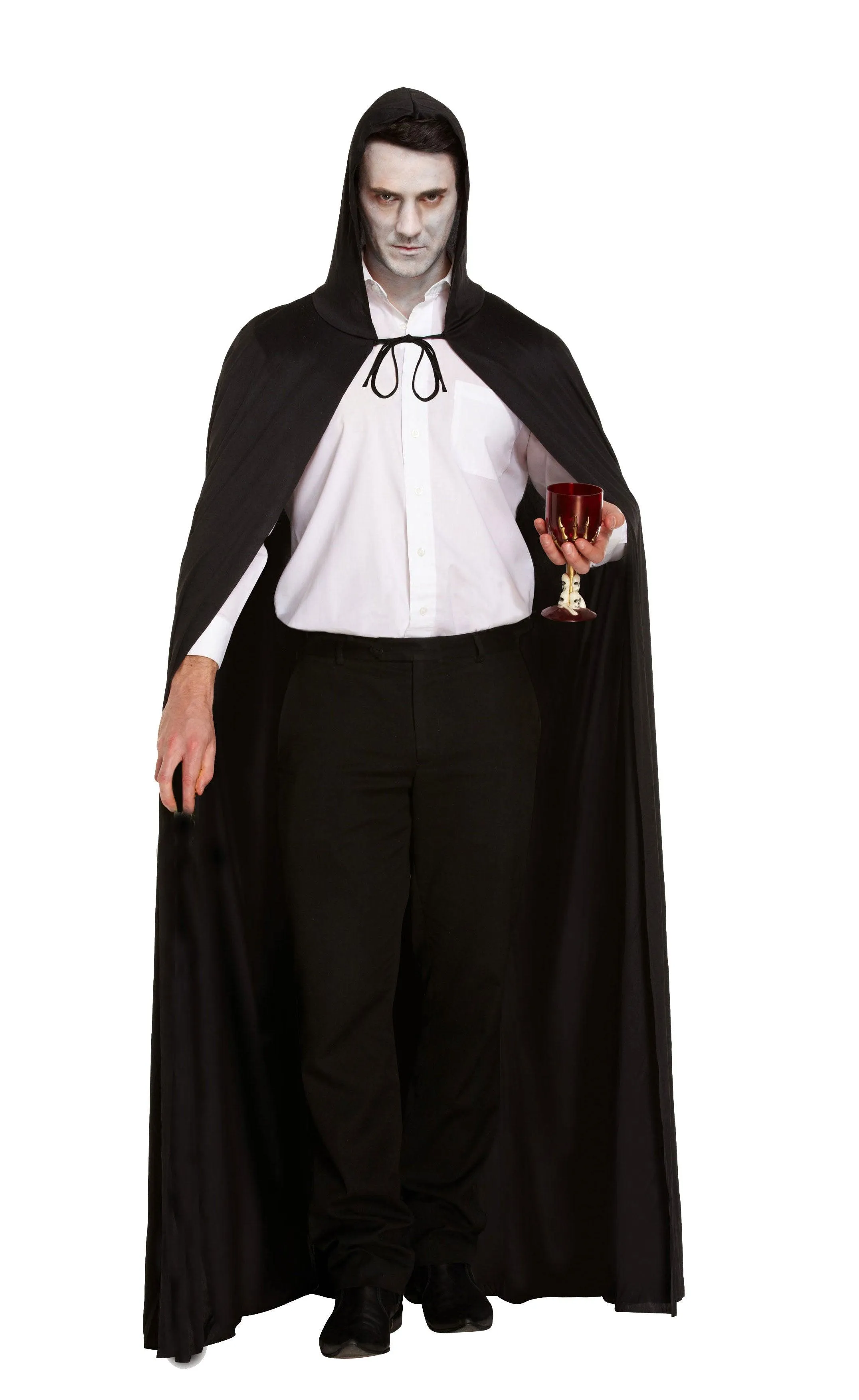 Chilling Horror Costume Set: Long Black Cape, Scream Ghost Killer Mask, and Bloody Axe Prop