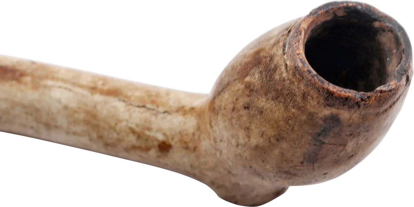 COLONIAL AMERICAN WHITE CLAY PIPE C.1650-1700