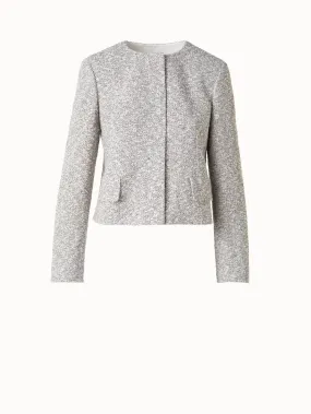 Cropped Bouclé Tweed Jacket