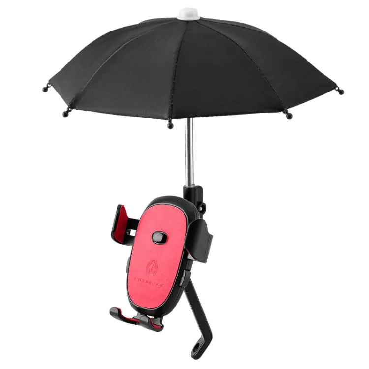 CYCLINGBOX BG-2935 Bicycle Mobile Phone Bracket With Umbrella Waterproof Navigation Electric Car Mobile Phone Frame, Style: Rearview Mirror Installation (Red)