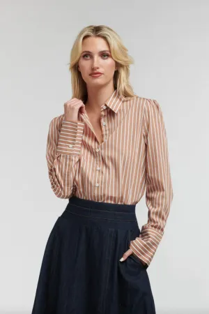 Dandy Stripe Shirt | Toffee Stripe