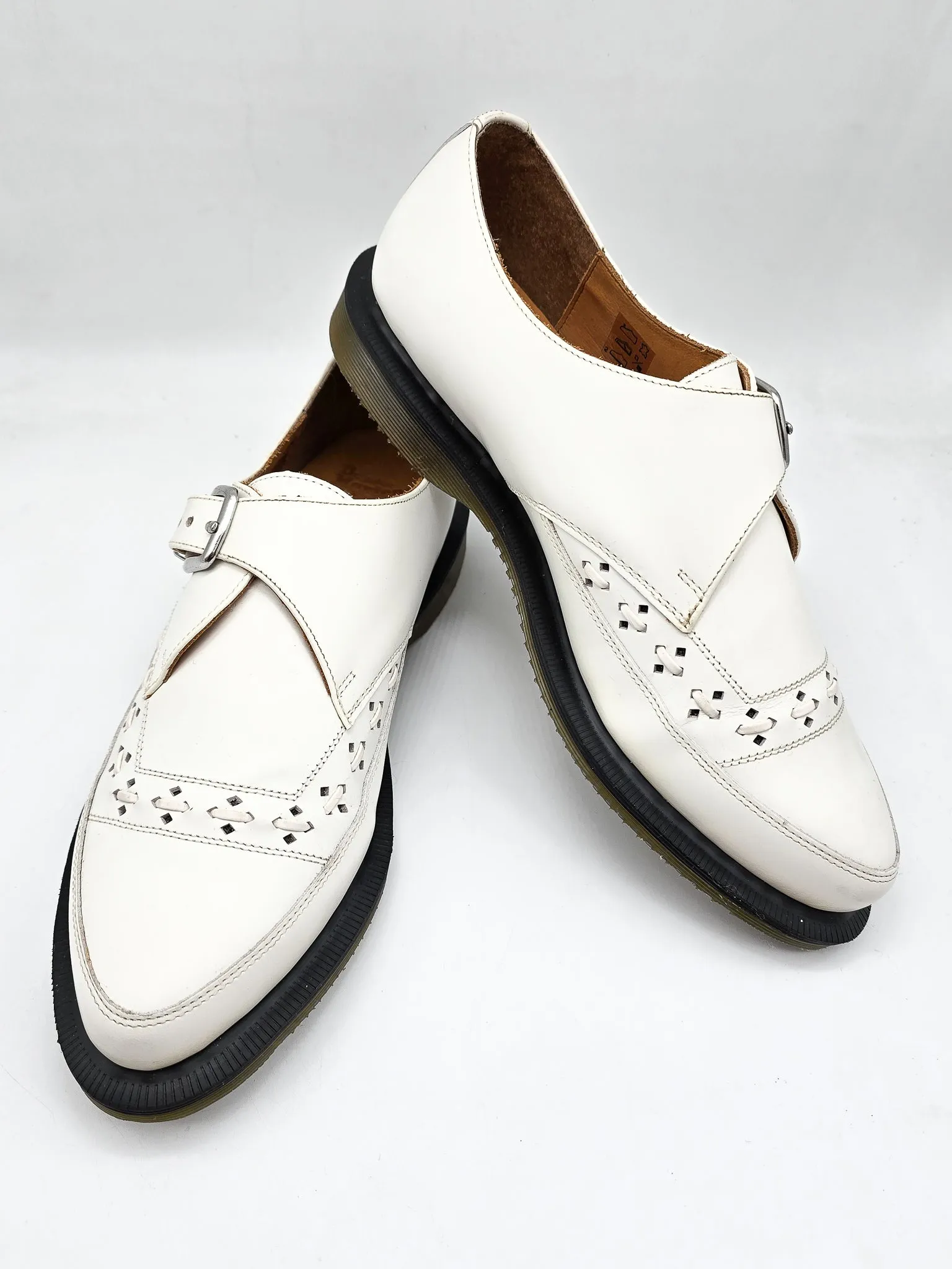 DR. MARTENS 1461 ROUSDEN MONK WHITE - Pre-Loved