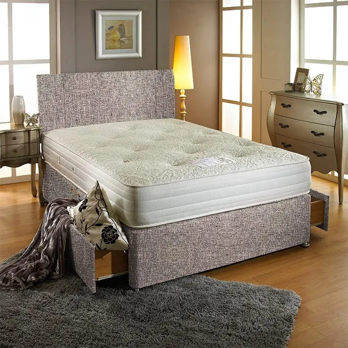 Dream Vendor Bamboo 1000 Pocket Sprung Latex Divan Bed Set