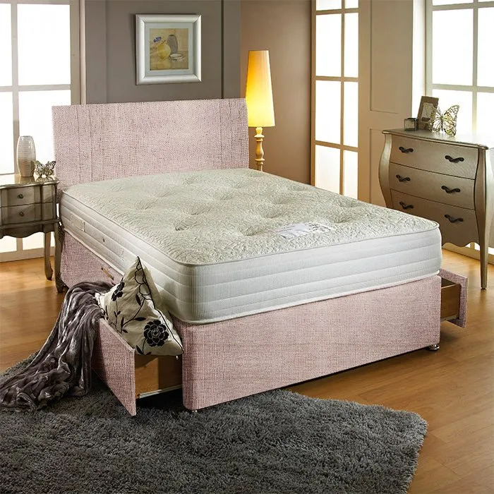 Dream Vendor Bamboo 1000 Pocket Sprung Latex Divan Bed Set