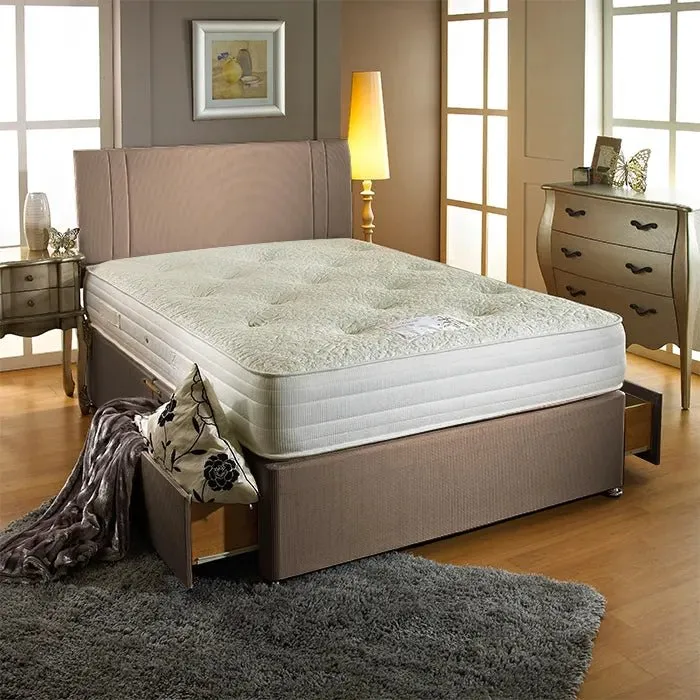 Dream Vendor Bamboo 1000 Pocket Sprung Latex Divan Bed Set