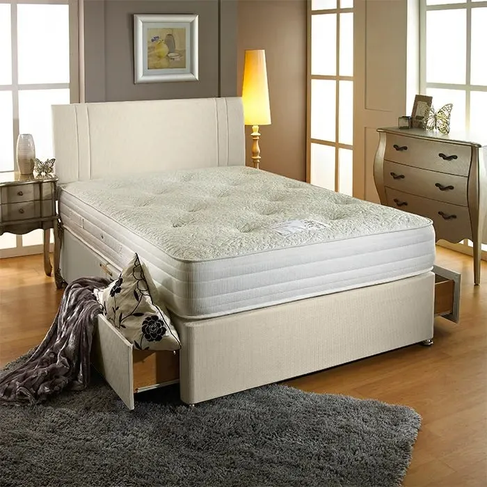 Dream Vendor Bamboo 1000 Pocket Sprung Latex Divan Bed Set