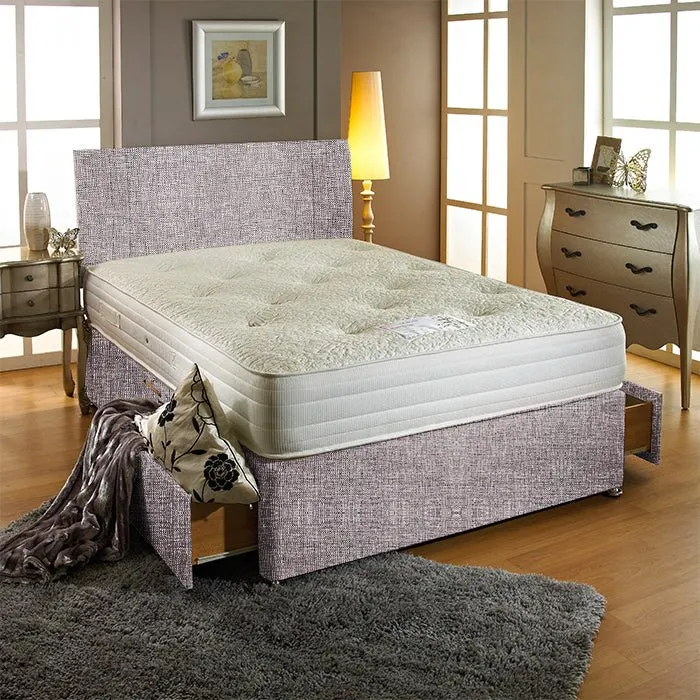 Dream Vendor Bamboo 1000 Pocket Sprung Latex Divan Bed Set