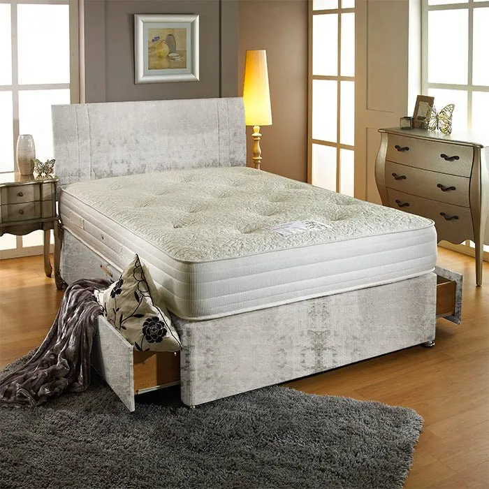 Dream Vendor Bamboo 1000 Pocket Sprung Latex Divan Bed Set