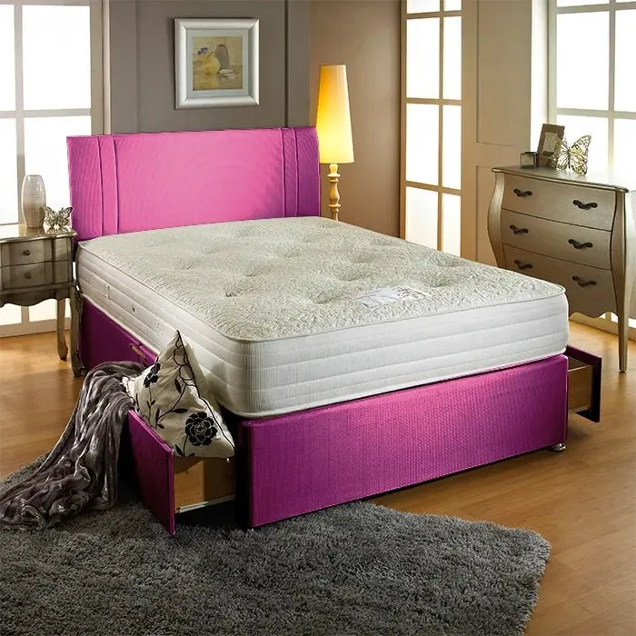 Dream Vendor Bamboo 1000 Pocket Sprung Latex Divan Bed Set