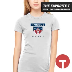 East Cobb Angels - LOGO 5 - Bella Canvas 6004 Womens "Favorite T"