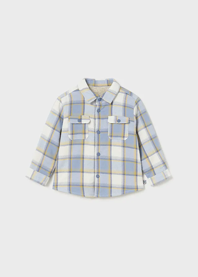 Fleece-Lined Flannel Shirt, Glacier, 2187