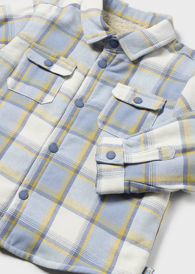 Fleece-Lined Flannel Shirt, Glacier, 2187