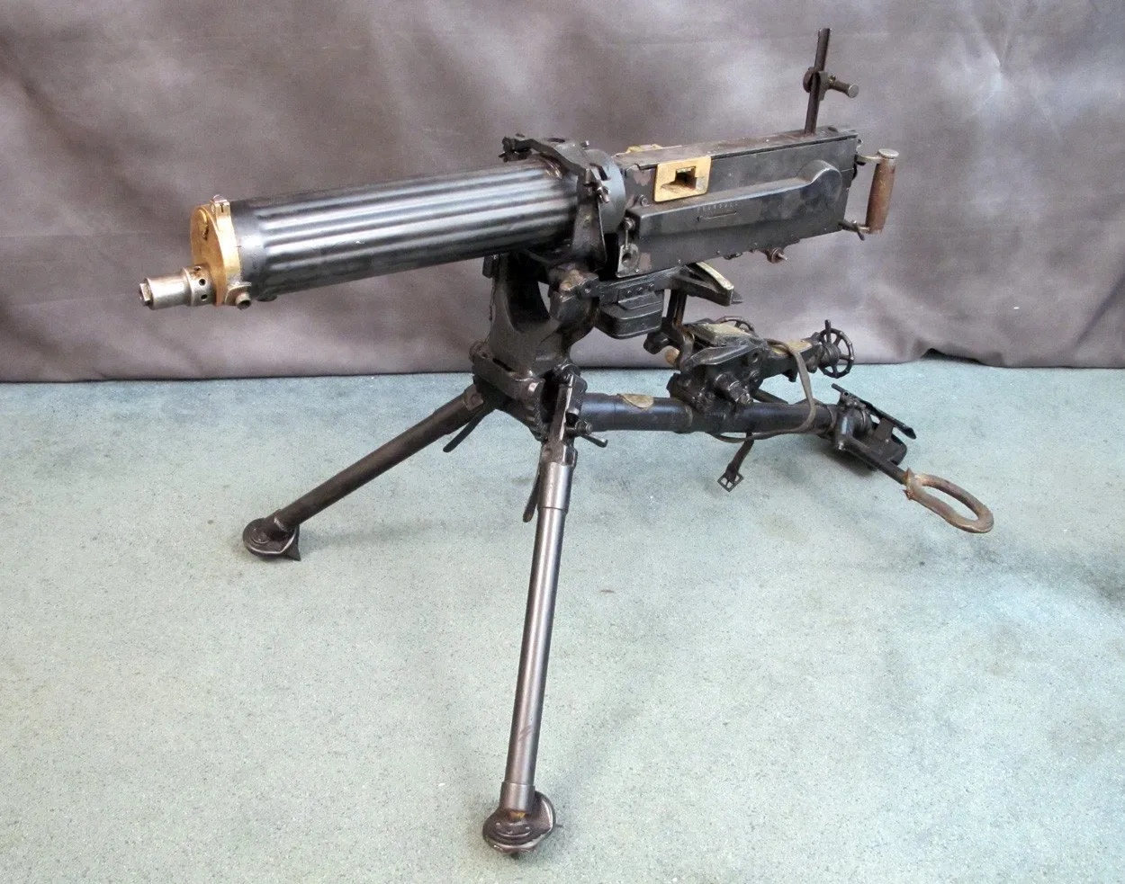 German WWI Capture Russian 1905/10 Maxim Gun on MG08 Mount (One-of-a-Kind)