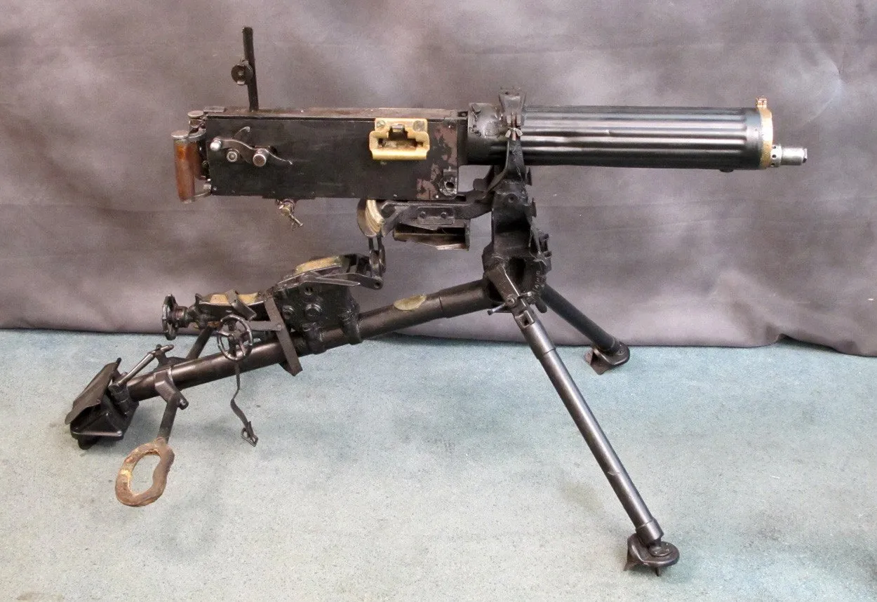 German WWI Capture Russian 1905/10 Maxim Gun on MG08 Mount (One-of-a-Kind)