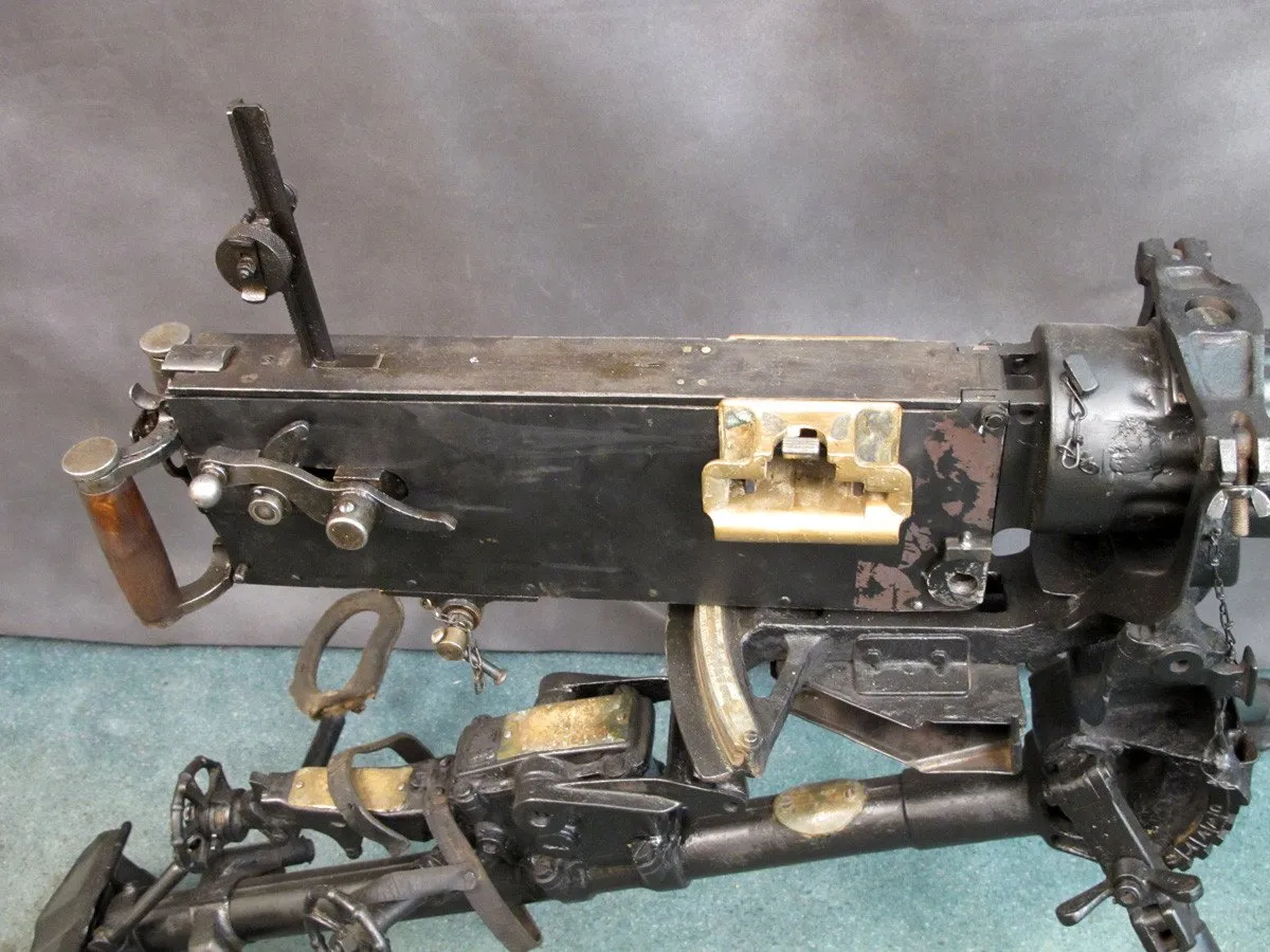 German WWI Capture Russian 1905/10 Maxim Gun on MG08 Mount (One-of-a-Kind)