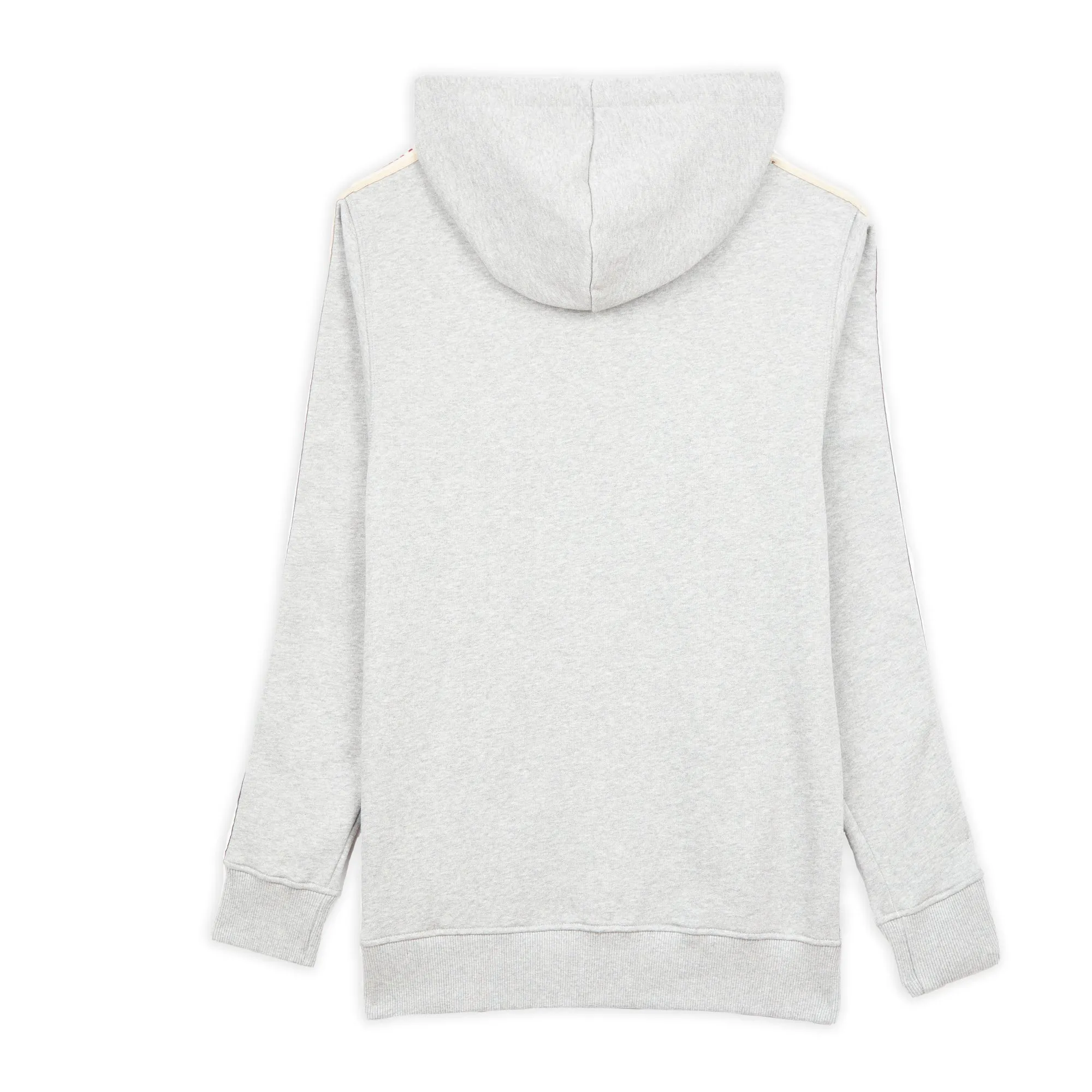 Grey Pullover hoody- CREAM TAPE