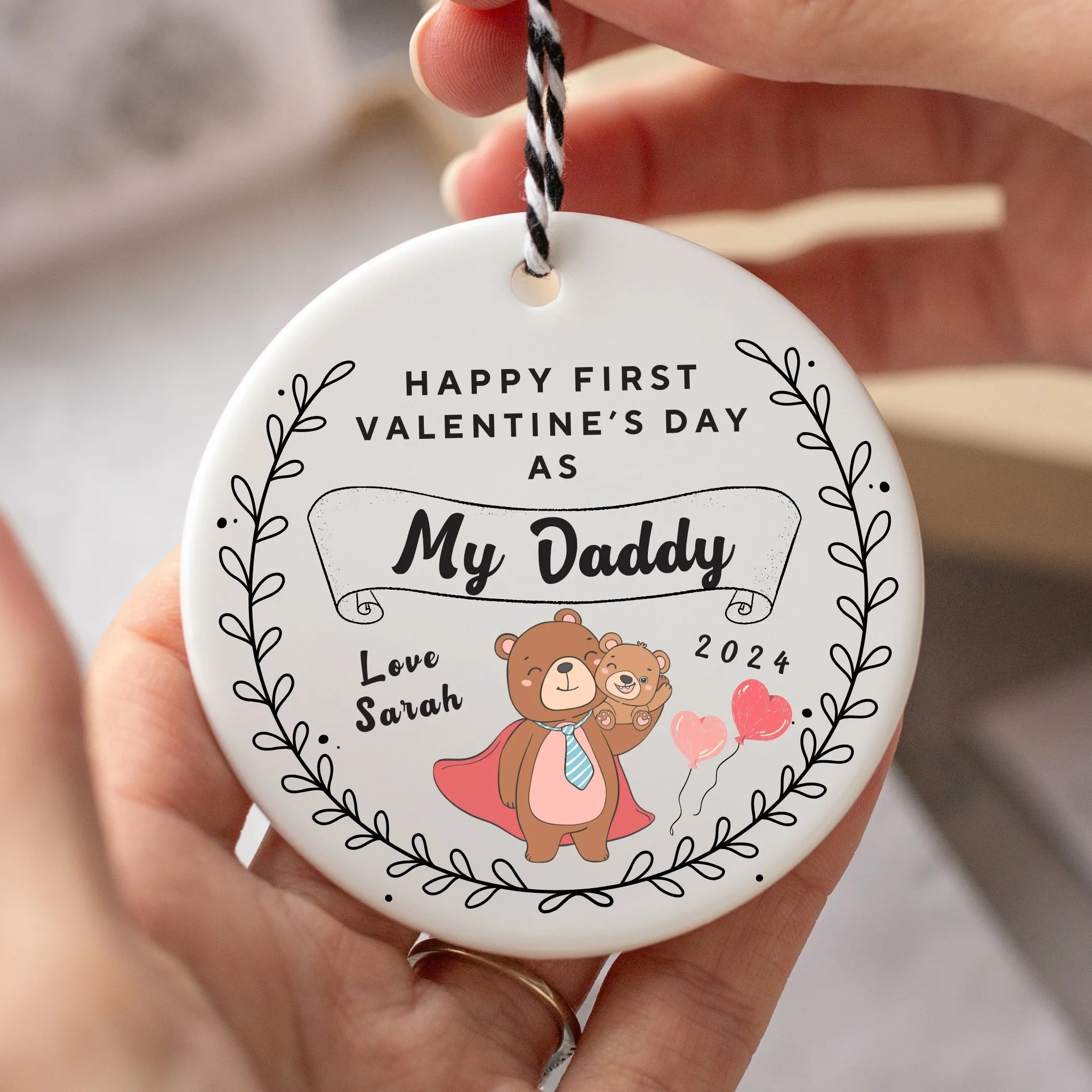 Happy First Valentine's Day as My Daddy Ceramic Keepsake