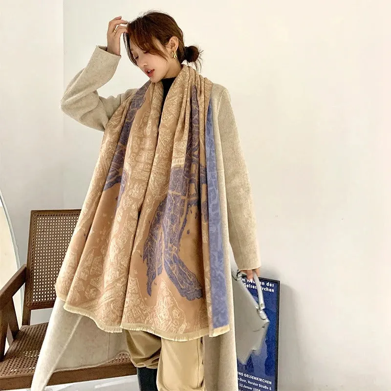 High-End Beautiful Horse-Inspired Shawl Wrap Scarves