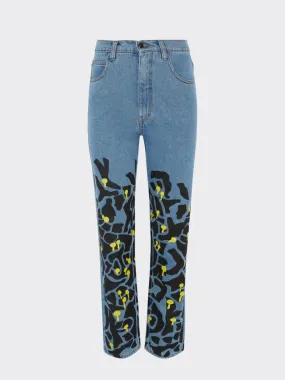 High Waisted Organic & Recycled Mushroom Wood Blue Jeans