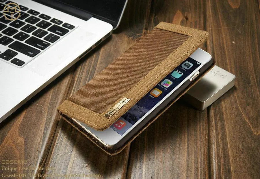 Jeans Leather Flip Wallet Iphone X Case