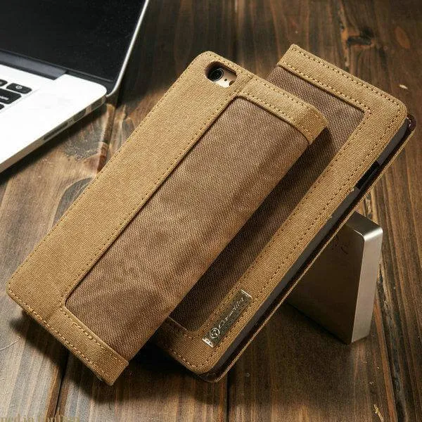 Jeans Leather Flip Wallet Iphone X Case