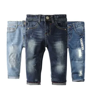 Kids Jeans Pants Baby Denim Trousers Infant Clothing Broken Distress Style