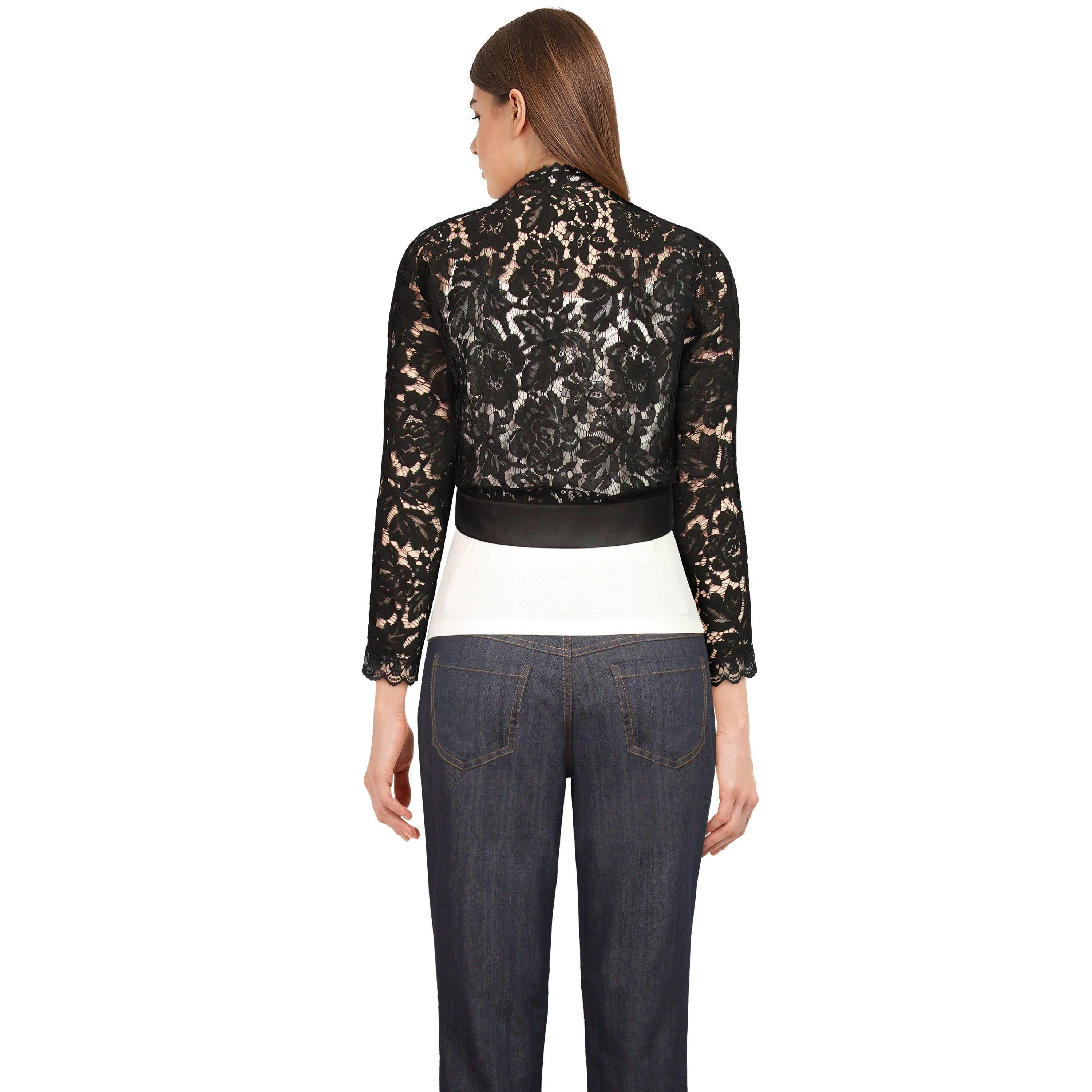 Lace Shrug in Black