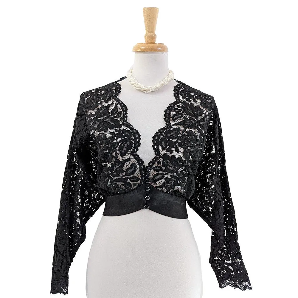 Lace Shrug in Black