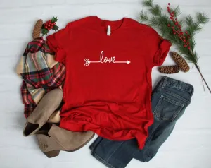 Love arrow tee printed on Bella Canvas T-Shirt