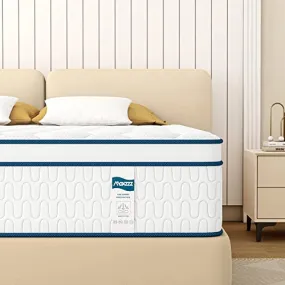 Maxzzz King Mattress in a Box, 12 Inch Euro Top Hybrid Mattress, Gel Memory Foam for Sleep Cool, Motion Isolating Individually Wrapped Coils, Firm Mattress for Back Pain Relief